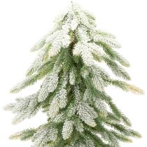 Article Sapin artificiel décoré de neige, hiver et Noël, 95 cm