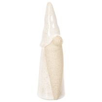 Article Décorations figurines lutin en céramique 18 cm blanc et naturel 3 pièces