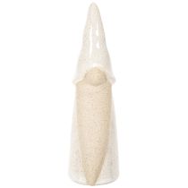 Article Décorations figurines lutin en céramique 18 cm blanc et naturel 3 pièces