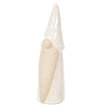 Article Décorations figurines lutin en céramique 18 cm blanc et naturel 3 pièces