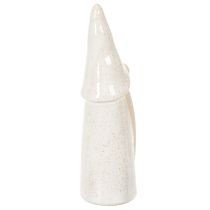 Article Décorations figurines lutin en céramique 18 cm blanc et naturel 3 pièces