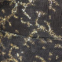 Article Ruban Organza Transparent Noir et Doré 15mm x 20m pour Décoration