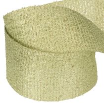 Article Ruban décoratif avec paillettes 55 mm x 15 m en polyester vert clair