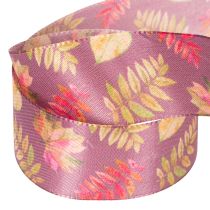 Article Ruban décoratif en polyester à motifs de feuilles d'automne 40mm x 15m
