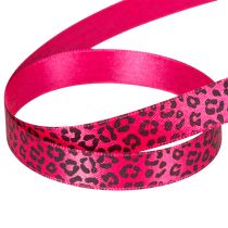 Article Ruban décoratif motif léopard rose 15mm x 18m polyester