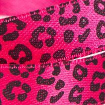 Article Ruban décoratif motif léopard rose 15mm x 18m polyester