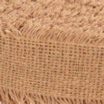 Article Bande décorative en coton avec franges 40 mm x 30 m marron