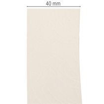 Article Ruban décoratif en velours crème 40 mm x 20 m pour décoration intérieure et emballage cadeau