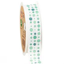 Article Ruban Ruban Coton Maritime Pois Turquoise 25mm 18m