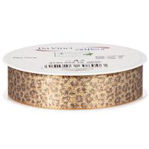 Article Ruban décoratif léopard en soie artificielle 25 mm x 20 m pour décoration intérieure et floristique