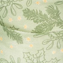 Article Ruban décoratif en polyester 40 mm 15 m avec motifs houx et gui verts