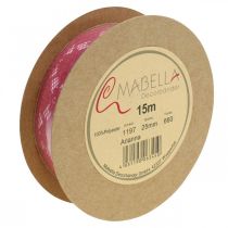 Article Ruban dentelle rose 25mm Ruban déco dentelle 15m