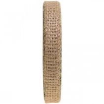 Ruban déco jute rose, ruban de jute naturel 12mm à décorer 10m