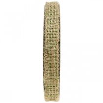 Ruban déco jute vert, nature 12mm Ruban jute coloré décoration jute 10m