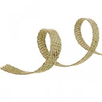 Ruban déco jute vert, nature 12mm Ruban jute coloré décoration jute 10m