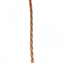 Cordon, ruban décoratif, cordon bijoux Cuivre-couleurs naturelles L20m Ø4cm