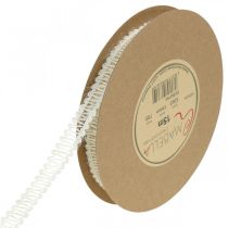 Article Ruban déco jute, ruban cadeau naturel blanc crème 15mm 15m