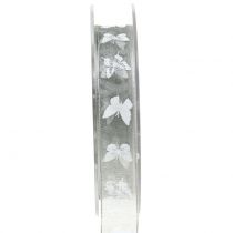 Ruban organza papillon gris 15mm 20m