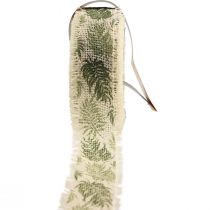 Article Ruban décoratif ruban de coton forêt tropicale vert 30mm 15m