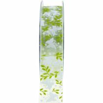 Article Ruban décoratif avec papillons 25mm ruban organza vert ruban cadeau 20m