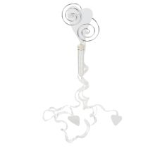 Article Porte-manteau avec tube et cœur, 18 cm, lot de 6