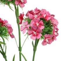 Artificielle Sweet William Pink fleurs artificielles oeillets 55cm lot de 3pcs