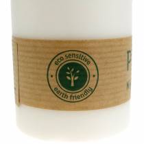 Article PURE Nature Safe Candle bougie pilier stéarine, cire de colza 90/60mm blanc 1 pc