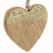 Article Décoration de Noël étoile / coeur / arbre, pendentif en bois, décoration de l&#39;Avent H10/12,5cm 3pcs