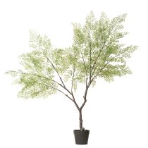 Article Künstlicher arbre avec feuilles fines 120 cm en plastique et soie pour intérieur