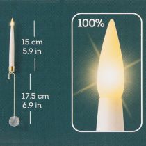 Article Bougies d&#39;arbre Bougies bâton LED avec lumière jaune cristal 31 cm 10 pièces