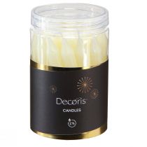 Article Bougies d'arbre bougies bâton Ø13mm bougies jaune H10cm 22 pcs