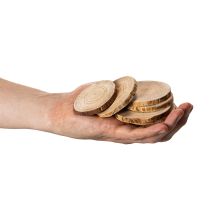 Article Rondelles de bois naturelles 6 cm 300 g pour décoration et bricolage