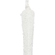 Article Décoration d&#39;arbre en verre glaçon à suspendre 19 cm 3 pièces