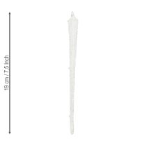 Article Décorations de sapin de Noël, glaçons, décorations en verre à suspendre, 19 cm, lot de 3