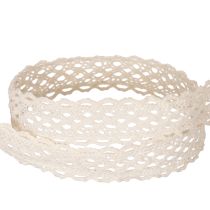 Article Ruban de dentelle en coton pour la décoration et les travaux manuels, 15 mm de large, 10 m de long