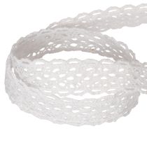 Article Ruban de dentelle en coton, ruban décoratif fin pour les loisirs créatifs, 15 mm de large, 10 m de long