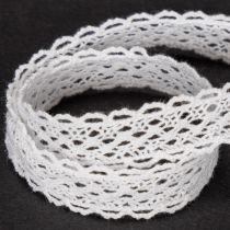 Article Ruban de dentelle en coton, ruban décoratif fin pour les loisirs créatifs, 15 mm de large, 10 m de long
