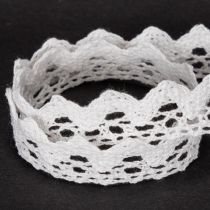 Article Ruban de dentelle décoratif, galon de coton fin pour travaux manuels, 15 mm de large, 10 m de long