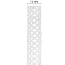 Article Ruban décoratif dentelle coton blanc 18mm x 10m
