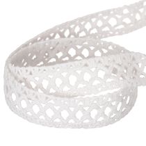 Article Ruban décoratif dentelle coton blanc 18mm x 10m