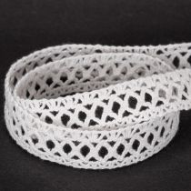 Article Ruban décoratif dentelle coton blanc 18mm x 10m