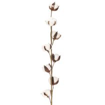 Article Branche de coton artificielle avec 8 vraies fleurs, 78 cm