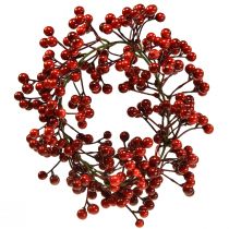Article Couronne de baies plantes artificielles rouges Noël rouge Ø20cm