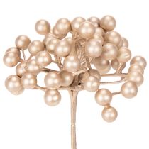 Article Branche Artificielle de Baies Champagne 28 cm – Lot de 3
