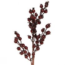 Article Branche de baies baies rouges branches décoratives Noël 39cm 2pcs