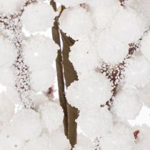 Article Kunstbranche avec baies blanches et pommes de pin 60 cm pour décoration intérieure