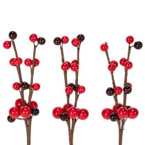 Article Branche artificielle avec baies rouges 15 cm Lot de 6