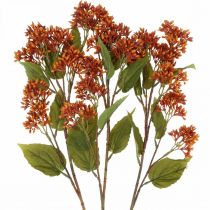 Branche décorative automne orange artificielle 63cm 3pcs