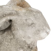 Article Pot de fleurs déco Lapin de Pâques Pierre coulée Gris H27cm