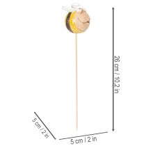 Article Abeille décorative à piquer pour jardin et balcon, 26 cm, lot de 4